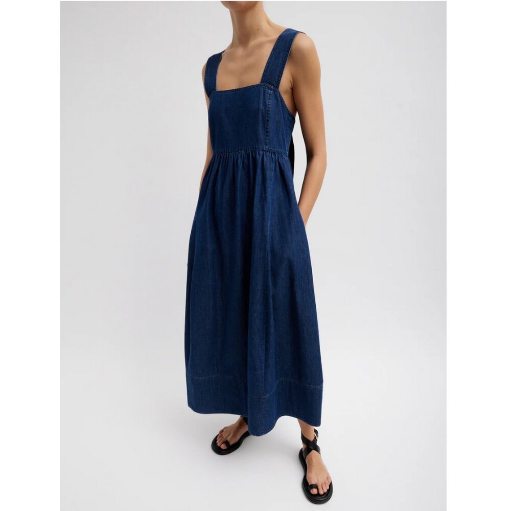 Tibi Light Weight Stone Wash Sculpted Dress